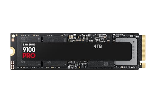 Samsung Memorie MZ-VAP4T0BW 9100 PRO SSD Interno da 4TB, PCIe 5.0 x4, NVMe 2.0, SSD Progettato per Professionisti e Gamer, Compatibile con PC e Playstation 5
