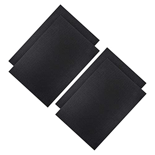 STOBOK Cloth 4pcs Embroidered 30x45cm Cross-Stitch Fabric Black Fabric DIY Crafts Kit