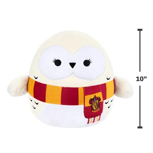 Squishmallows SQWB00466 - Harry Potter Hedwig mit Schal 25 cm, offizielles Jazwares Plüsch, superweiches Kuscheltier