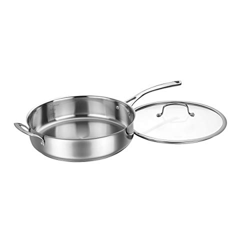 CUISINART 9533-30H Forever Collection Saute Pan with Cover 55 Qt Stainless Steel