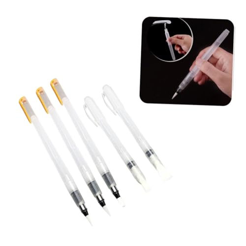 TIDTALEO 6個 水筆ペン 水彩画用 筆先可能 耐久性のある水彩絵具対応 固形 粉末顔料対応 多用途アクアッシュクレヨン マーカ ランダムカラー