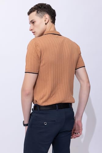 Image of Armisto Men's 100% Cotton Fancy Party Polo T-Shirt /Neutral Colour
