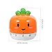 BEBEMOKO Carrot Shaped Mechanical Kitchen Timer Cute Management Tool for Cooking Baking and Homework Easy to Use with Simple Rotation Adorable Present for All Ages