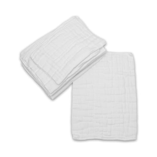 OsoCozy - Chinese Prefolds Cloth Diapers 1 Dozen - Perfect for Burp Cloths or Diapers. Soft and Absorbent for Baby Made of 100% Cotton- Fits 15-30 Lbs. - Size: Regular 4x6x4, 14x21 inches.2
