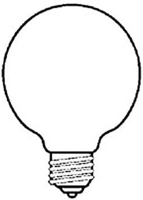 B&P Lamp® 3" Dia. 25W G-25 Bulb, White, Standard Base
