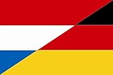 U24 Fahne Flagge Niederlande-Deutschland Bootsflagge Premiumqualität 20 x 30 cm