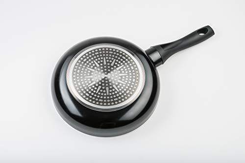 VIER - Poêle profonde friteuse à induction en aluminium antiadhésif Ø 24 cm, cap. 3,30 litres (111 oz), base induction adaptée à tous types de cuisinières, manche ergonomique isolant, bec verseur. – Image 5
