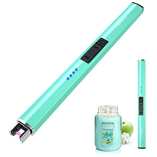 Rechargeable Lighter Electric Candle Lighters Arc Plasma Flameless Windproof USB Lighter Multi-Safety Protection Teal…