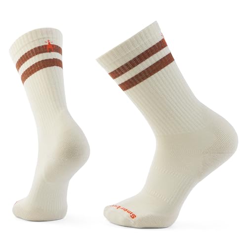 Best Everyday Wool Socks for Comfort & Warmth 15 Smartwool Unisex Everyday Athletic Striped Crew Socks - Natural - Large