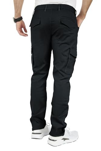 THWEI Mens Cargo Pants Casual Joggers Cotton Stretch Elastic Waist Work Pant4