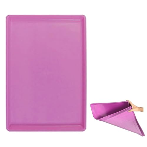 猫、犬、その他のペットのためのペットケージ箱交換トレイフードマット ピンク 縮れたエッジ73.5cm*45cm*3.2cm