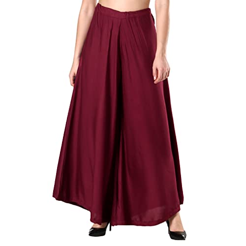 Image of Super Soft Flared Solid Rayon Sharara In 10 Attractive Colours For Women's And Girl's