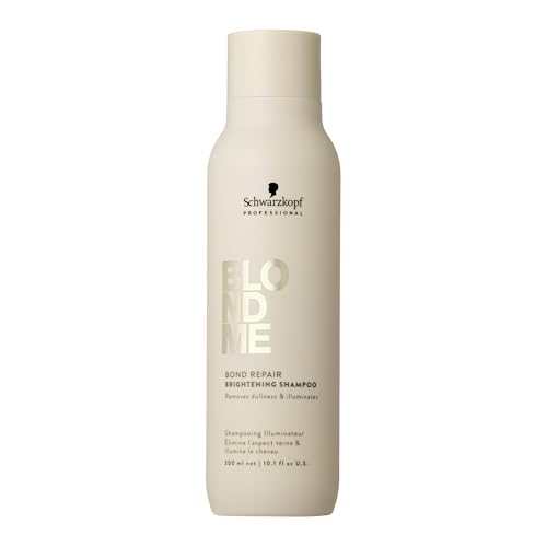 Schwarzkopf Professional BLONDME Bond Repair Brightening Shampoo - Champú Iluminador Reparador - Aceite de Almendra y Té Blanco 300ml