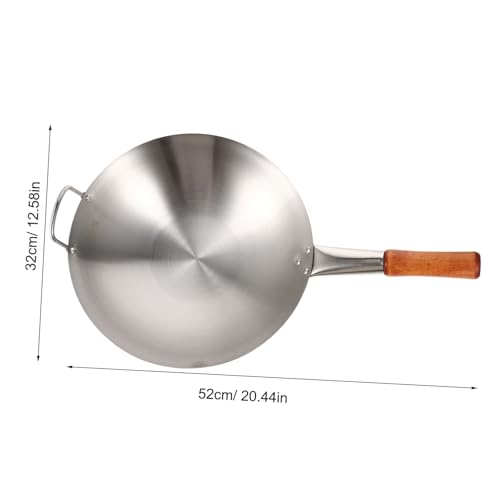 Wok de acero inoxidable Cabilock con mango ergonómico miniatura 2