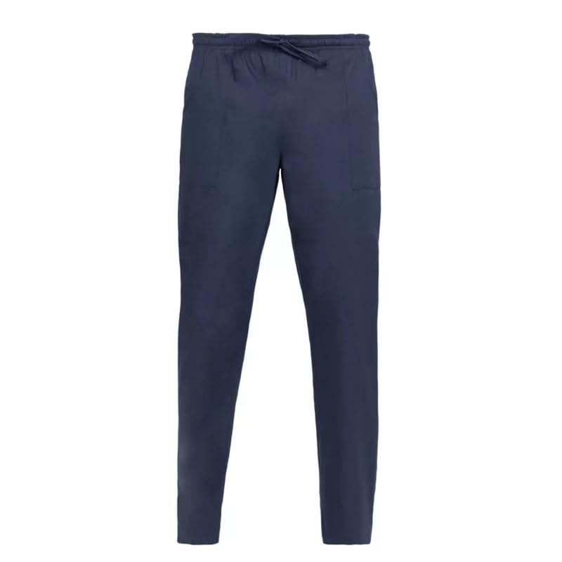 Giblor's Pantalone ALAN da Lavoro Unisex in Cotone Multitasche Slim Fit BLU