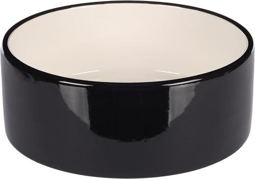 Hundenapf personalisiert aus Keramik M 900ml Schwarz – rutschfest, leicht & hygienisch – Futter- & Wassernapf mit Namen für kleine Hunde & Katzen