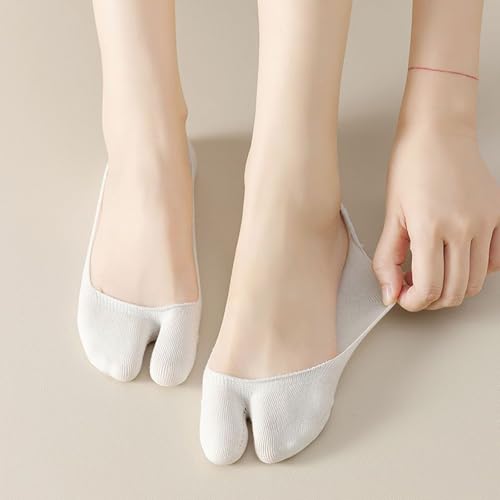 Image of 3 Pairs Japan Tabi Socks No Show Socks Flip Flop Sock Split Toe Low Cut Sock