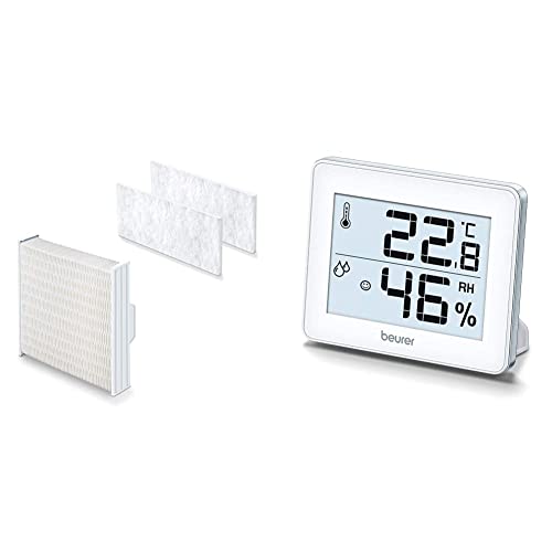 Beurer maremed Filterset zur Anwendung mit dem MK 500 Meeresklimagerät & HM 16 Thermo-Hygrometer, Raumklimakontrolle mittels Temperaturanzeige und Luftfeuchtigkeit
