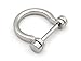 CRAFTMEMORE D-Rings Screw in Shackle Horseshoe D Ring DIY Key Holder Purse Accessory for 3/4 Inch Strap 4 pcs (Silver)