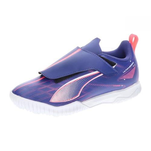 PUMA Ultra 5 Play V TT Jr, Soccer Shoe, Lapis Lazuli White-Sunset Glow, 36 EU