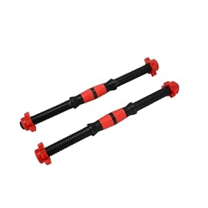 M.J COMFY-LIFE 2 X Dumbbell Bar, 15.7 Inches Universal Dumbbell Bars for Strength Training, Workout Dumbbell Accessories with Collars, Fitness Equipment for Gym, Home, and Warm-Up Exercises
