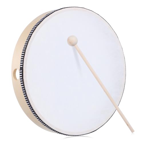 Sosoport Handheld Frame Drum with Drumsticks Portable Percussion Instrument for Music Lessons Outdoor Performances and Celebrations for Adults
