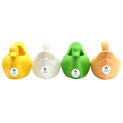 Image of Sumit Greenrey | DUK /Batak Flower Pot Pack of 4 | Vibrant Multi-Color Plastic Planters | Decorative, Lightweight & Durable | Perfect for Home, Garden & Balcony
