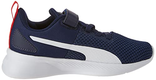 Tênis de Corrida Puma Flyer Runner V PS BDP Criança-Unissex, marinho, branco e vermelho, 31