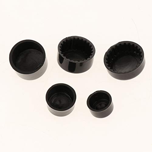 figatia 80pcs Motocicleta Parafusos Pretos Toppers Tampas para Harley FLT/FLH, CNC