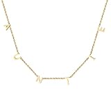 Memgift Auntie Dainty Necklace for Women Perfect 18k Gold Plated Stainless Steel Jewelry Birthday Christmas Gifts for Women Girls