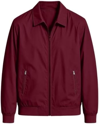 Beessbest Mens Lightweight Jackets Casual Stylish Full Zip Up Bomber Jacket - 4