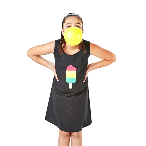 Image of YouGotPlanB 100% Cotton Printed Above Knee Length Dress for Girls