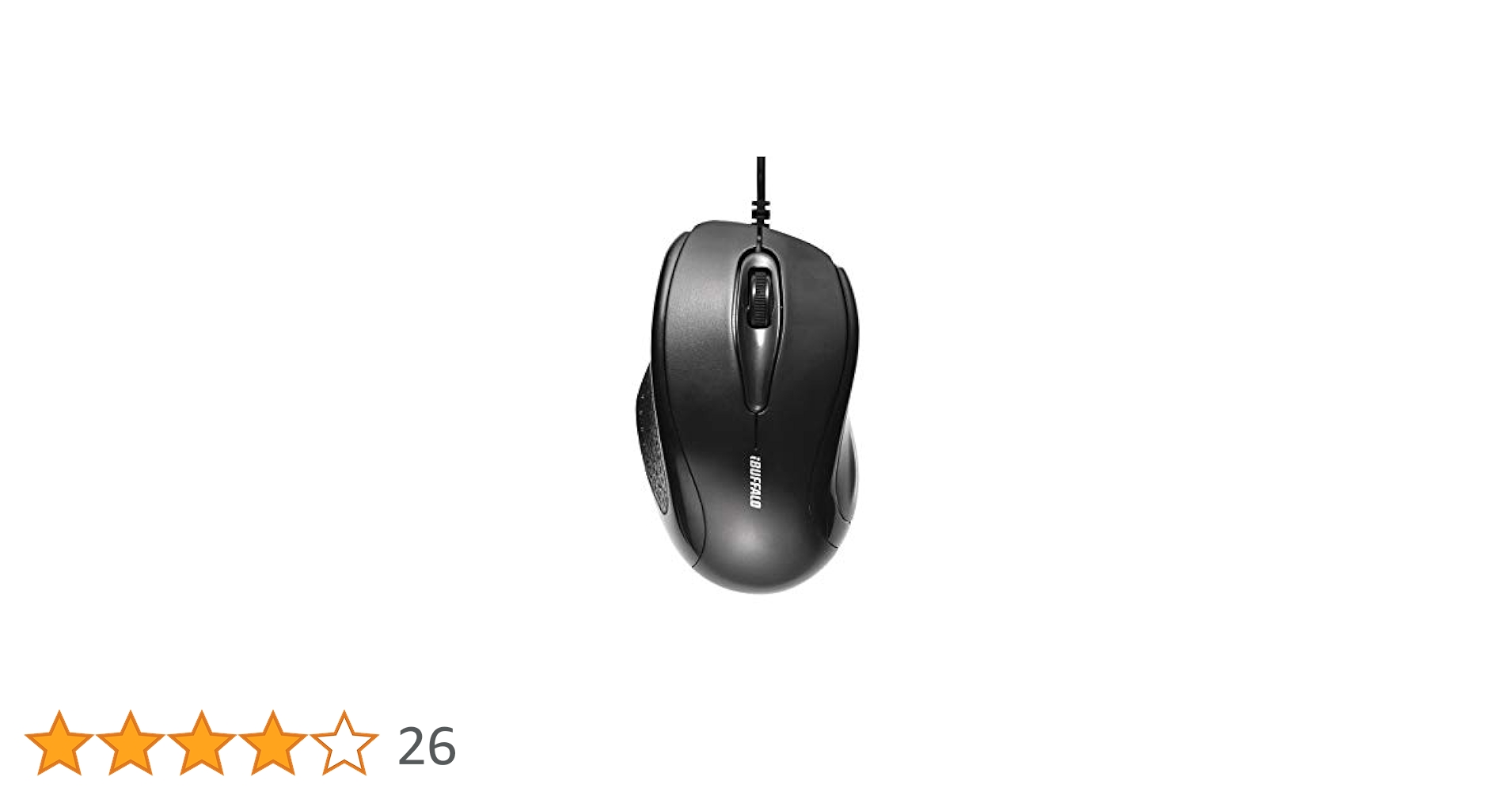 中古】iBUFFALO 有線IRLEDマウス 3ボタン ブラック BSMRU21BK