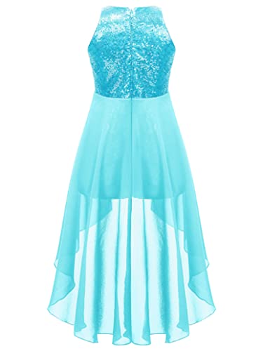 Girls Sleeveless Sequined Birthday Prom Party Jumpsuit Pageant Dancing Romper Gowns Ball Dress2