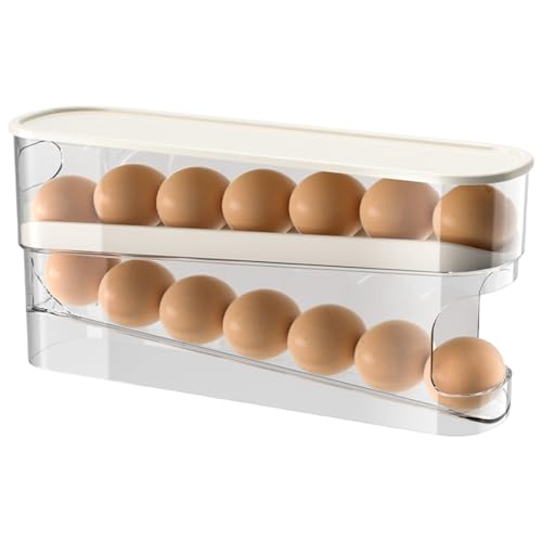 Portahuevos para Frigorífico, Soporte para Huevos de Gran Capacidad, Organizador Transparente Para Congelador Cocina Despensa Picnic Caseros Y Propietarios