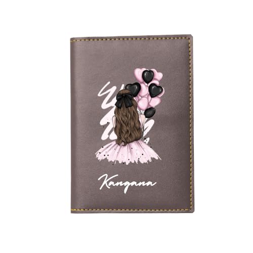 Image of Unisex Passport Cover for Men & Women | Printed, Classy & Stylish | Vegan Leather Passport Cover for Travel (UV Grey)