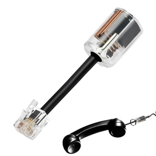 Yowfond 1 x démêleur de câble téléphonique rotatif à 360 ° anti-enchevêtrement RJ9 4P4C câble combiné pour téléphone fixe et téléphone de bureau