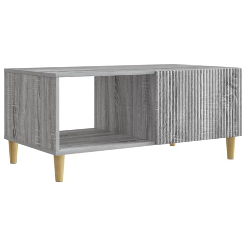 Table basse Sonoma en bois grise table d'appoint de salon 90x50x40 cm