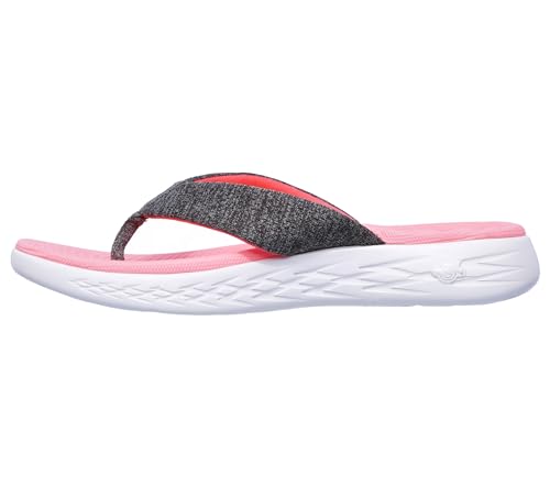 Skechers Skechers Women's On The Go 600 - Preferred Flip Flop, Charcoal/Hot Pink, 10 M US