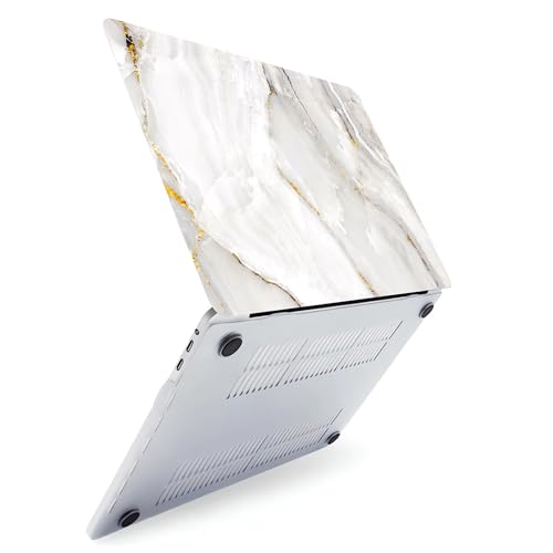 Funda MacBook Air 13,6 M2 carcasa rígida A2681 protector teclado silicona mármol blanco 6