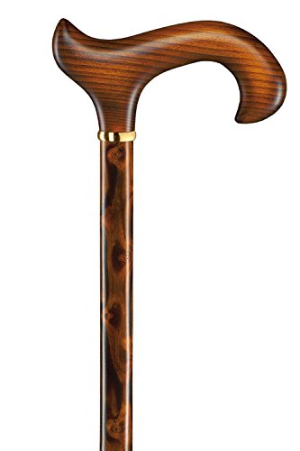 Derby - Bastón de madera de espino negro pulido, para mujer Cover