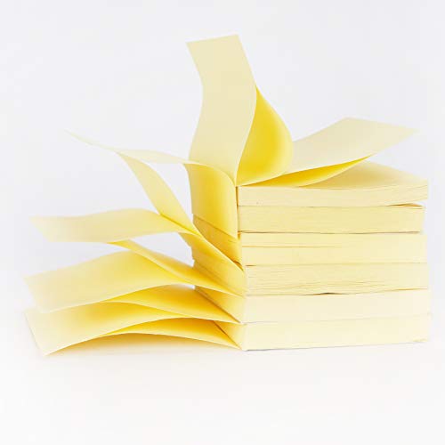 Pop-up Sticky Notes 6 Pads 3 X 3 Inch 100 Sheets/Pad Self-Stick Notes Pads 600 Sheets Total Individual Package (Pop-up Yellow)