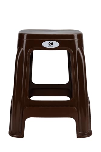 KOVAR High Stool Square stool chair -for Indoors and Outdoors (brown)