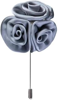 NMBVFC 9cm 4/8pcs Rosa Boutonniere Pin, Pasador de Solapa de Rosa Hecha a Mano de 15 Colores, Traje de Hombre de diseño único Boutonniere, Accesorio de Bodas, Eventos Formales
