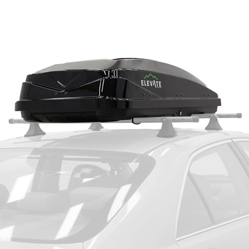 ELEVATE OUTDOOR Hard Shell Rectangle Rooftop Cargo Box, 13.42 cu. ft