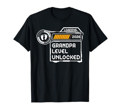 Grandpa Level Unlocked Est 2026 First Time Grandfather to Be T-Shirt