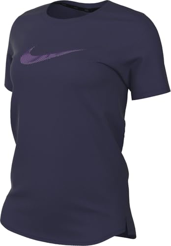 Nike FB4696-555 W NK DF Swoosh HBR SS Top Sweatshirt Mujer Purple Ink/Disco Purple Tamaño XL
