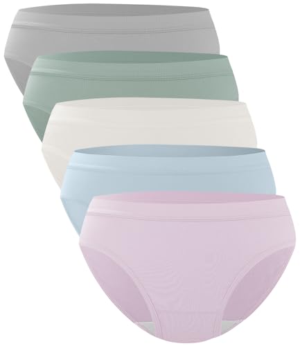 BAMBOO COOL Womens Underwear Bikini Underpants Hipster Ladies Panties Soft Stretch Breathable Panties for Women, 5-Pack