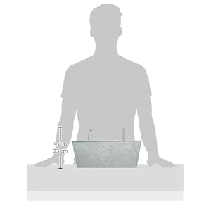 Esschert Design Old Zinc Rectangular Balcony Flower Planter Esschert Design Old Zinc Rectangular Balcony Flower Planter