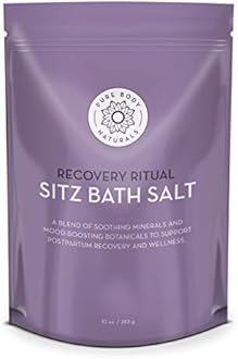 Pure Body Naturals Sitz Bath Salt – Postpartum Care and Hemorrhoid Treatment – Natural Soak for Self Care and Hemmoroid Treatment - Post Partum Essentials, 10 Oz